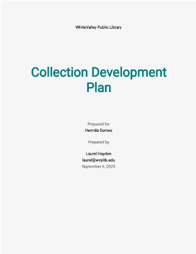collection development plan