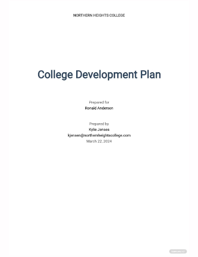college development plan template