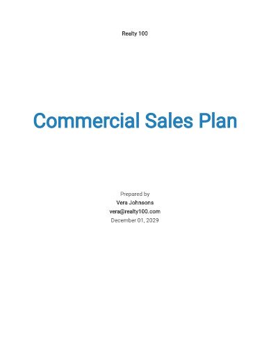 commercial sales plan