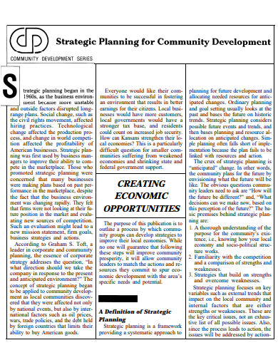 community development strategic plan