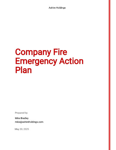 company emergency action plan