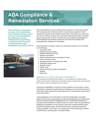 compliance and remediation services plan