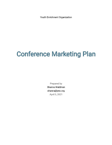 conference marketing plan