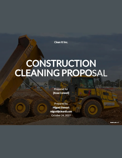 construction cleaning proposal template