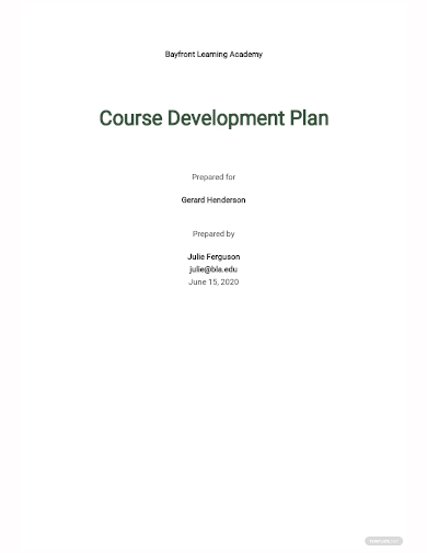 course development plan template