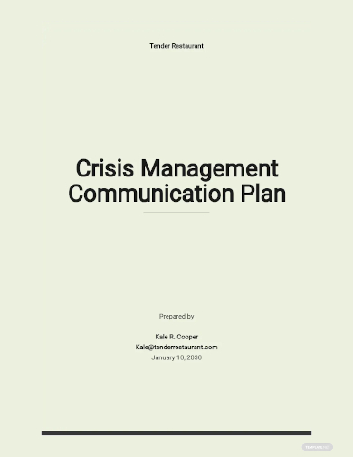 crisis management communication plan template