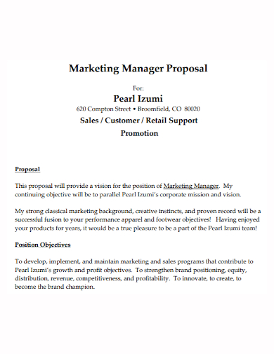 customer support sales promotion proposal