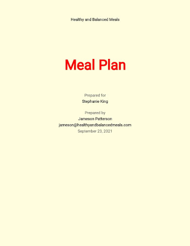 daily meal plan