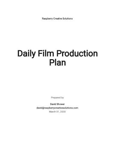 daily production plan 