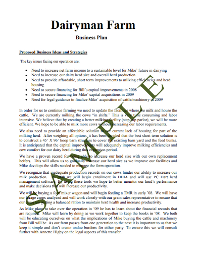 FREE 5+ Dairy Farm Business Plan Samples in MS Word | Google Docs | Apple  Pages | PDF
