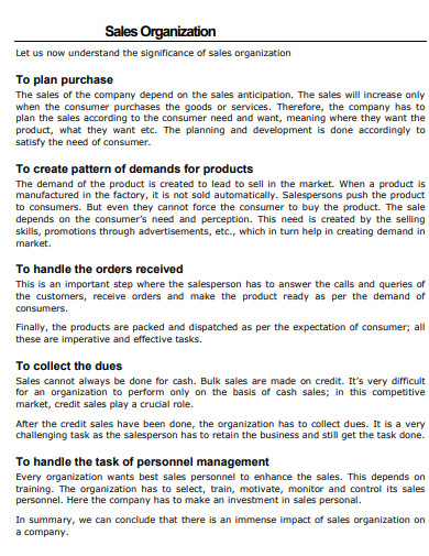 distribution sales management plan