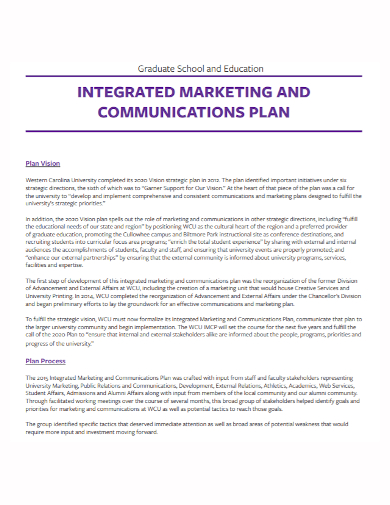 education communication marketing plan