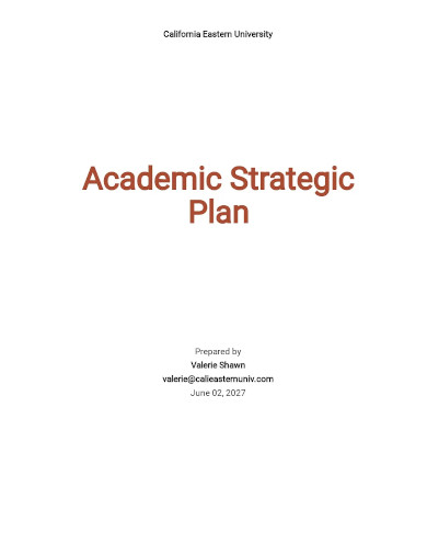 educational academic strategic plan