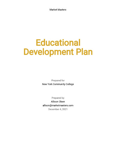 educational development plan