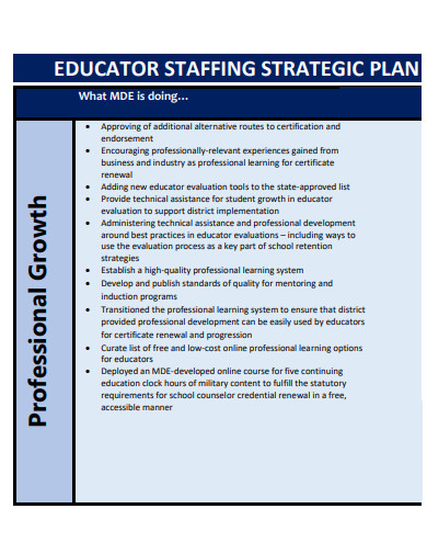 educator staffing strategic plan