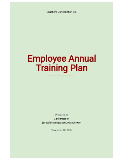 employee annual training plan
