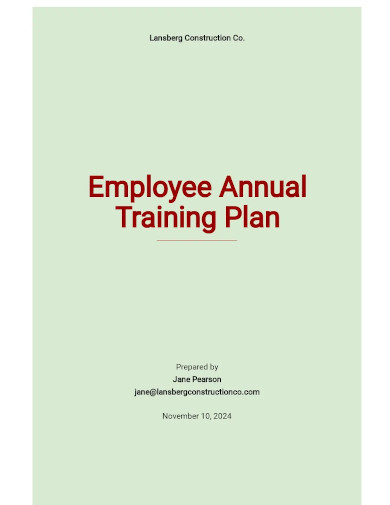 employee annual training plan