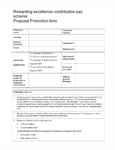 employee contribution promotion proposal