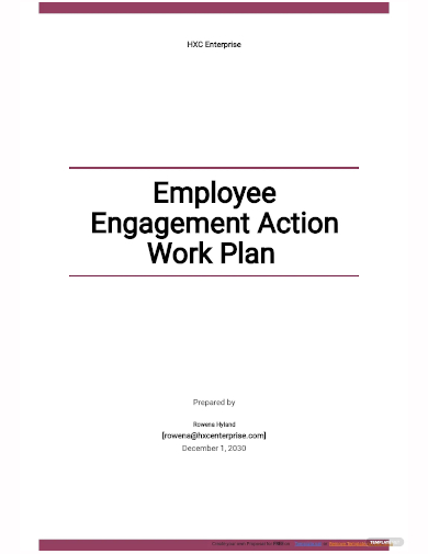 employee engagement action work plan template