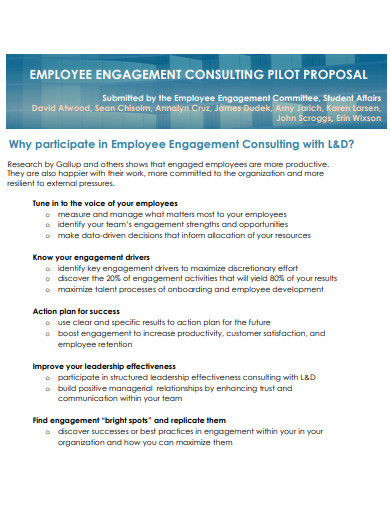 employee engagement proposal