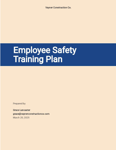 employee safety training plan