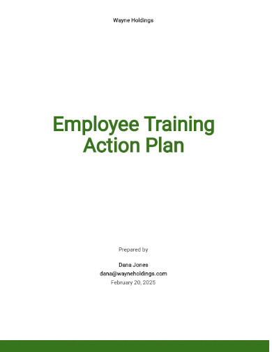 employee training action plan