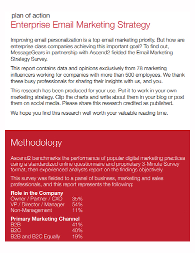 enterprise email marketing sales plan