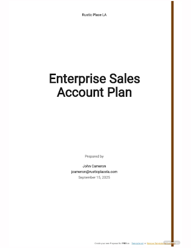 enterprise sales account plan template