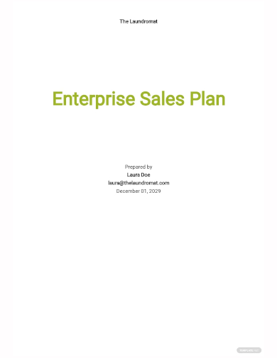 enterprise sales plan template