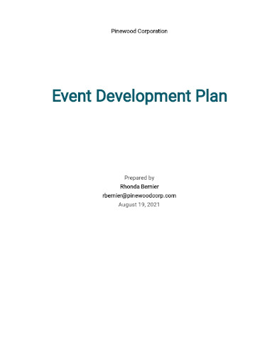 event development plan