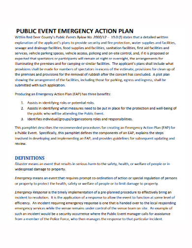 event emergency action plan