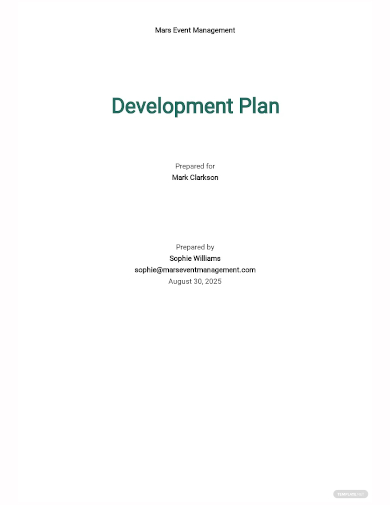 event management development plan template
