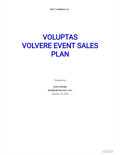 event sales plan template
