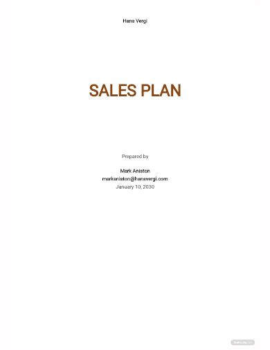 fashion sales plan template