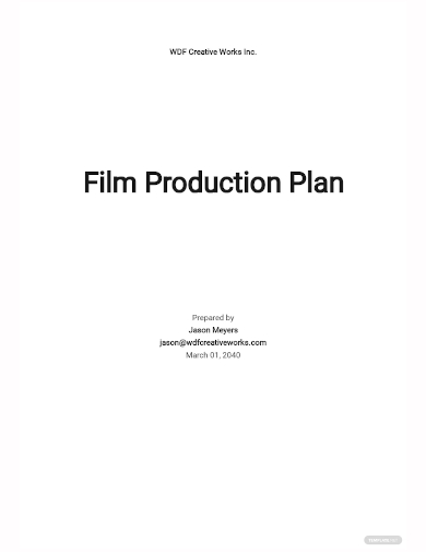 film production plan template