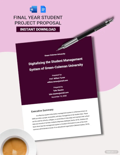 final year student project proposal template