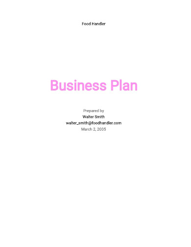 food delivery business plan