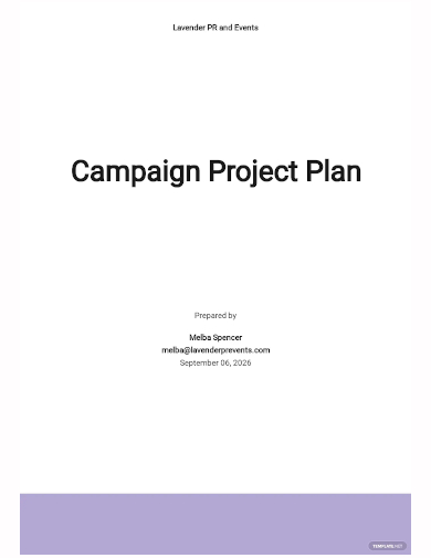 free campaign project plan template