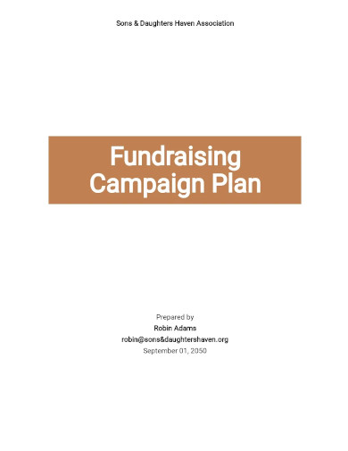 fundraising campaign plan
