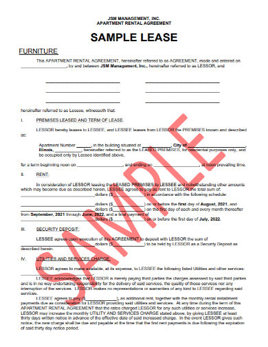 furniture management lease agreement