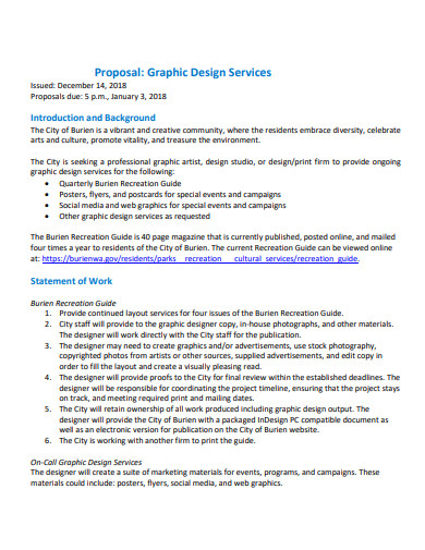 graphic design services client proposal