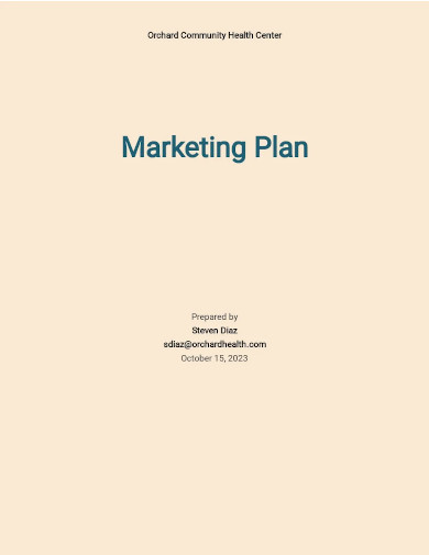 healthcare marketing plan