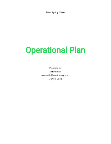 healthcare operational plan