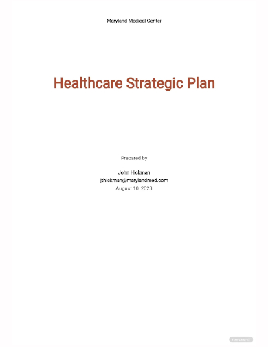 healthcare strategic plan template