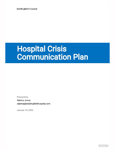 hospital crisis communication plan template