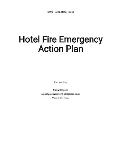 hotel emergency action plan