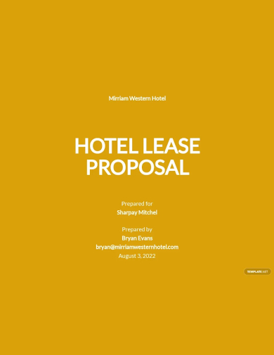 hotel lease proposal template