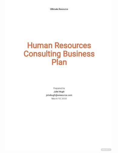 human resources consulting business plan template