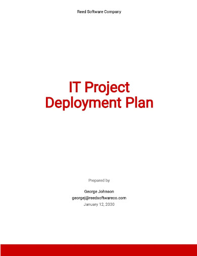 it project deployment plan