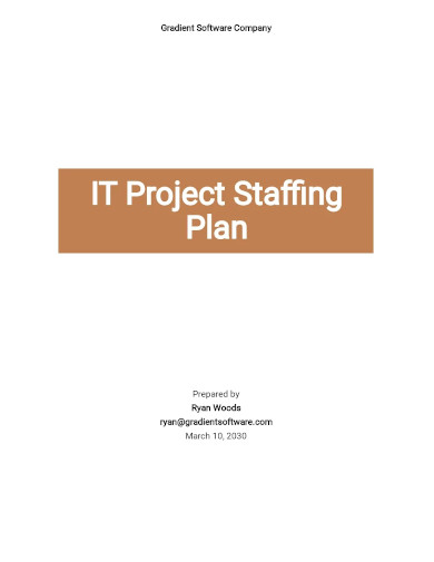 it project staffing plan